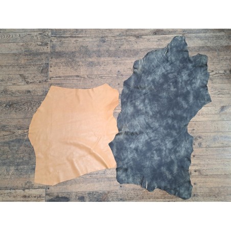 Lot de 2 peaux de cuir d'agneaux - i - cuirenstock