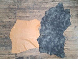 Lot de 2 peaux de cuir d'agneaux - i - cuirenstock