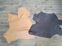 Lot de 2 peaux de cuir petit prix - Bonnes affaires - Cuir en Stock