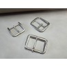 LOT de 3 boucles de ceinture - H - Nickelé - 30mm / 40mm