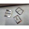LOT de 3 boucles de ceinture - J - Nickelé - 30mm / 35mm / 40mm