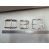 LOT de 3 boucles de ceinture - K - Nickelé - 30mm / 40mm / 50mm
