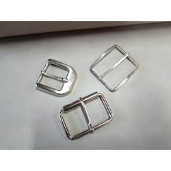 LOT de 3 boucles de ceinture - K - Nickelé - 30mm / 40mm / 50mm