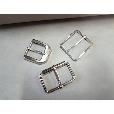 LOT de 3 boucles de ceinture - K - Nickelé - 30mm / 40mm / 50mm