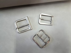 LOT de 3 boucles de ceinture - M - Nickelé - 30mm / 35mm / 40mm