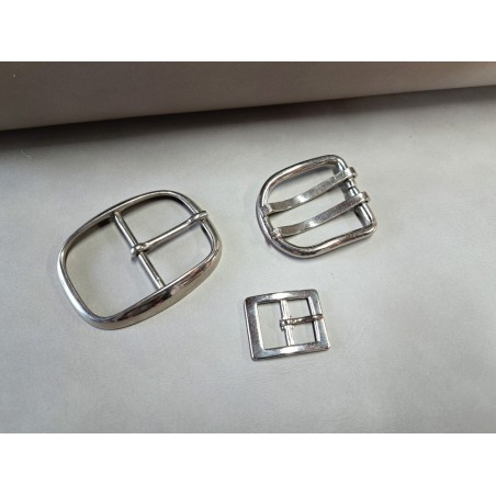 LOT de 3 boucles de ceinture - N - Nickelé - 15mm / 35mm / 40mm