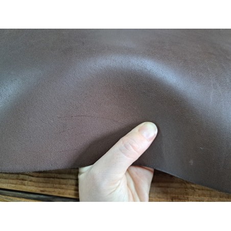 Collet de vache tannage végétal - Marron - Cuir en Stock