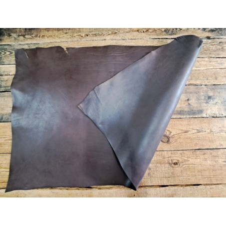 Collet de vache tannage végétal - Marron - Cuir en Stock