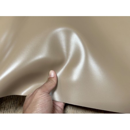 Demi-peau de cuir de veau BOX lisse - tannage ferme - lin - Cuir en Stock