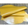 Demi-peau de cuir de veau BOX lisse - tannage ferme - jaune - Cuir en Stock