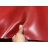 Demi-peau de cuir de veau BOX lisse - tannage ferme - rouge - Cuir en Stock