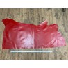 Demi-peau de cuir de veau BOX lisse - tannage ferme - rouge - Cuir en Stock