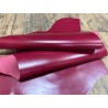Demi-peau de cuir de veau BOX lisse - tannage ferme - griotte - Cuir en Stock