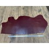 Demi-peau de cuir de veau BOX lisse - tannage ferme - LIE DE VIN - Cuir en Stock