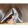 Demi-peau de cuir de veau BOX lisse - tannage ferme - marron chocolat - Cuir en Stock