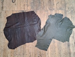 Lot de 2 peaux de cuir de chèvres -petit prix- Cuir en Stock