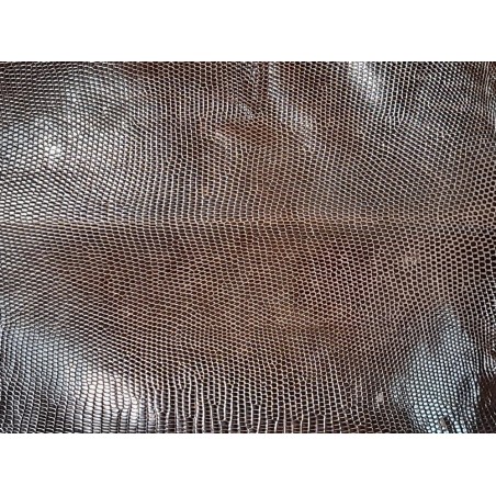 peau de cuir lézard - brou de noix - accessoire bijoux - cuirenstock