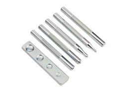 Kit complet - Pose d'accessoires - Rivets boutons pression - 6 outils enclume en acier – Ivan 8105-00 Cuir en Stock
