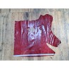 Bande de cuir de vachette finition ciré pullup -végétal- rouge - maroquinerie - Cuirenstock