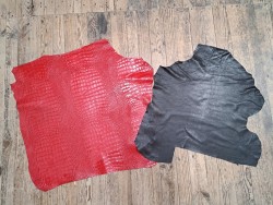 Lot de 2 peaux de cuir de moutons - A - Cuir en Stock