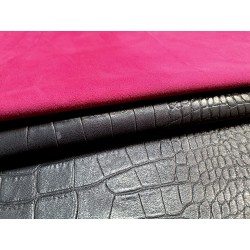 Lot de 2 peaux uniques - Cuir d'agneau et de mouton -E- Cuirenstock
