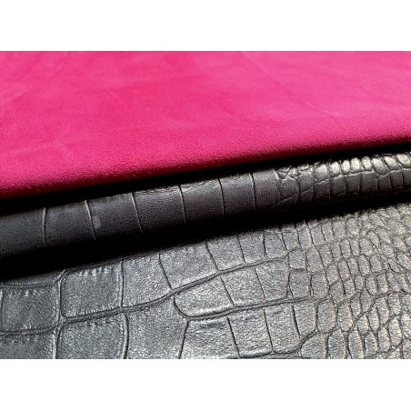 Lot de 2 peaux uniques - Cuir d'agneau et de mouton -E- Cuirenstock