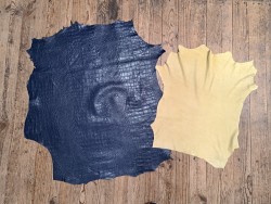 Lot de 2 peaux uniques - Cuir d'agneau et de mouton -M- Cuir en Stock