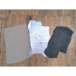 Lot de 3 peaux de cuir stretch - Cuir en Stock