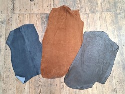 Lot de 3 peaux de cuir stretch - Cuir en Stock