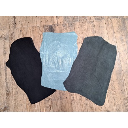Lot de 3 peaux de cuir stretch - Cuir en Stock