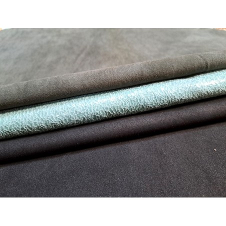 Lot de 3 peaux de cuir stretch - Cuir en Stock