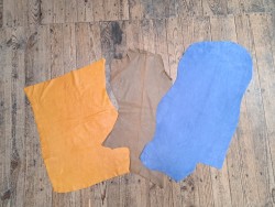 Lot de 3 peaux de cuir stretch - Cuir en Stock