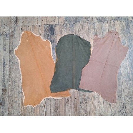 Lot de 3 peaux de cuir stretch - Cuir en Stock