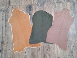Lot de 3 peaux de cuir stretch - Cuir en Stock