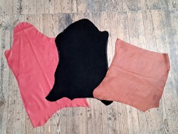 Lot de 3 peaux de cuir stretch - Cuir en Stock