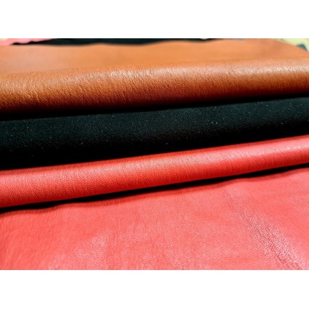 Lot de 3 peaux de cuir stretch - Cuir en Stock