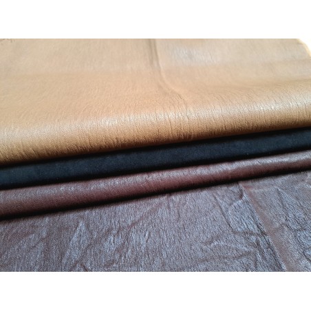 Lot de 3 peaux de cuir stretch - Cuir en Stock