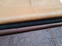 Lot de 3 peaux de cuir stretch - Cuir en Stock