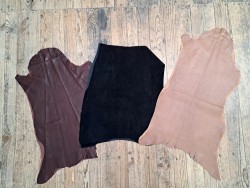 Lot de 3 peaux de cuir stretch - Cuir en Stock