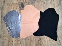 Lot de 3 peaux de cuir stretch - Cuir en Stock
