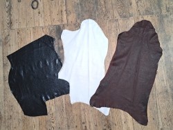 Lot de 3 peaux de cuir stretch - Cuir en Stock