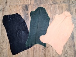 Lot de 3 peaux de cuir stretch - Cuir en Stock