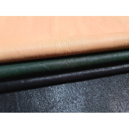 Lot de 3 peaux de cuir stretch - Cuir en Stock