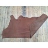 Demi-peau de cuir de veau nubuck - tannage souple - noisette - Cuir en Stock