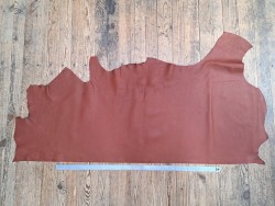 Demi peau de veau grainé - brun rouge - maroquinerie - cuirenstock