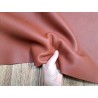 Demi peau de veau grainé - brun rouge - maroquinerie - cuir en stock