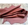 Demi peau de veau grainé - brun rouge - maroquinerie - cuir en stock
