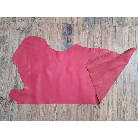 Demi peau de cuir de veau - framboise - Maroquinerie - Cuirenstock