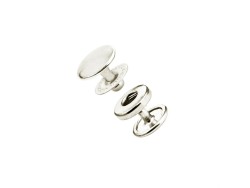 Lot de 5 boutons pression Line 16 – 10 mm - nickelé - Cuir en Stock