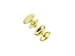 Lot de 5 boutons pression Line 16 – 10 mm - laitonné - Cuir en Stock